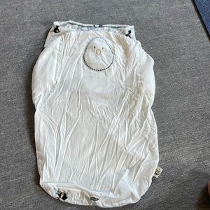 Nested Bean White Sleep Sack with Penguin Face Embroidery